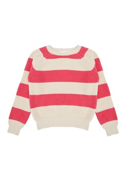 The New Olly uni stripes pullover - Geranium